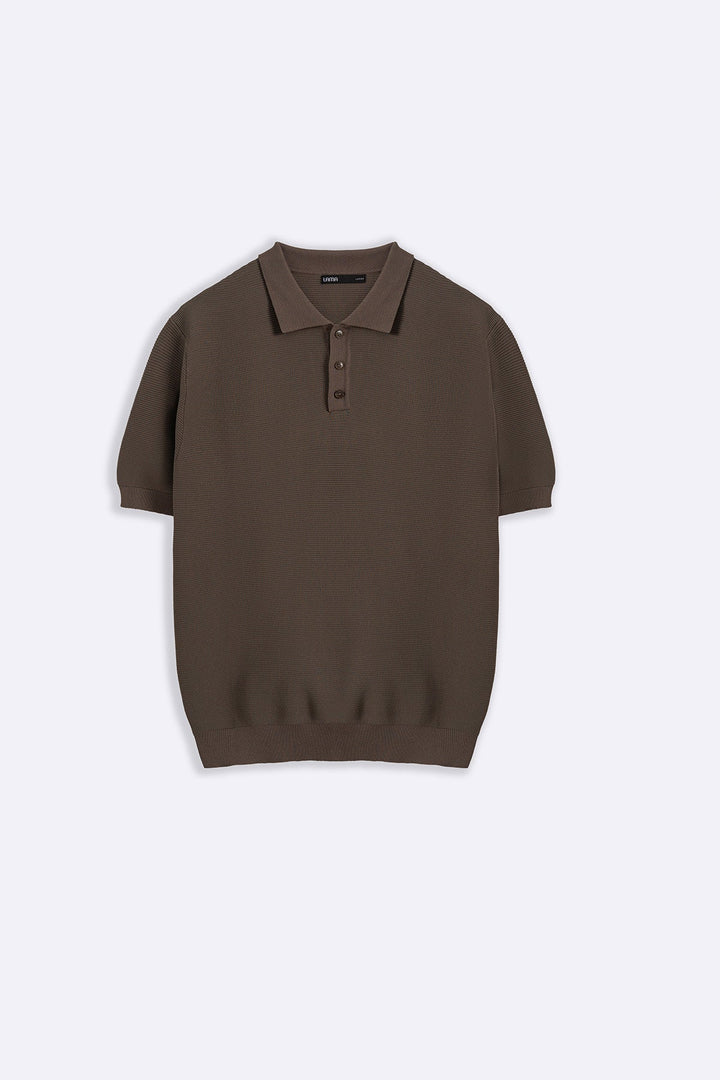 COFFEE TEXTURED POLO