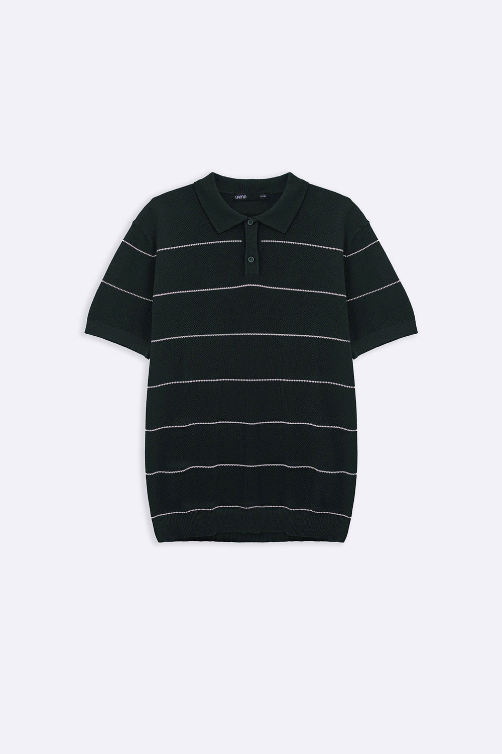 FOREST GREEN STRIPED POLO