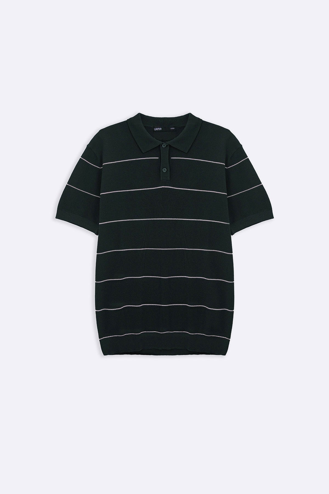 FOREST GREEN STRIPED POLO