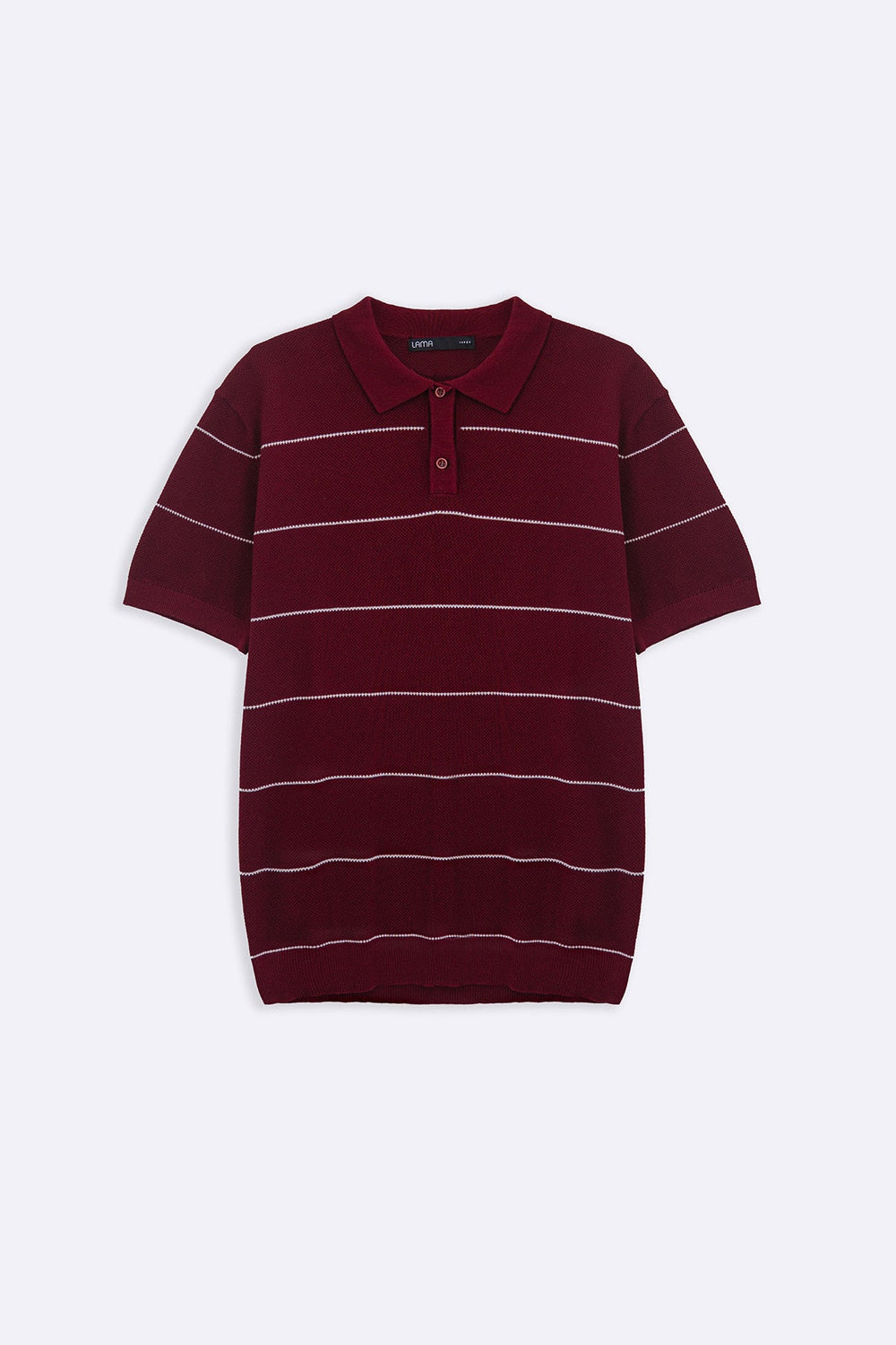 MAROON STRIPED POLO