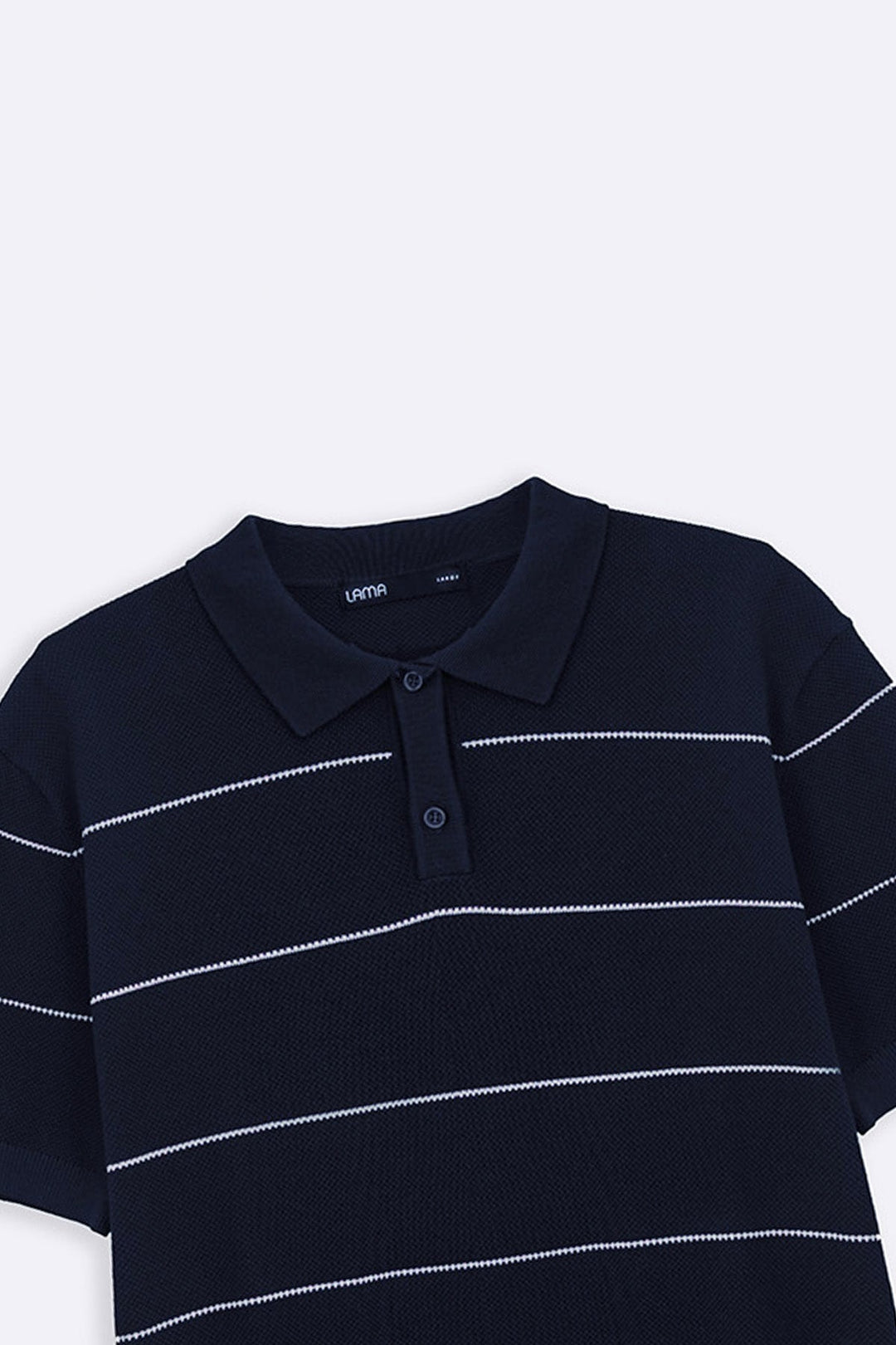 NAVY STRIPED POLO