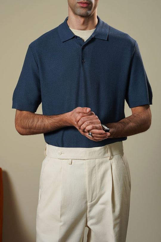 HAZE BLUE EVERYDAY KNIT POLO