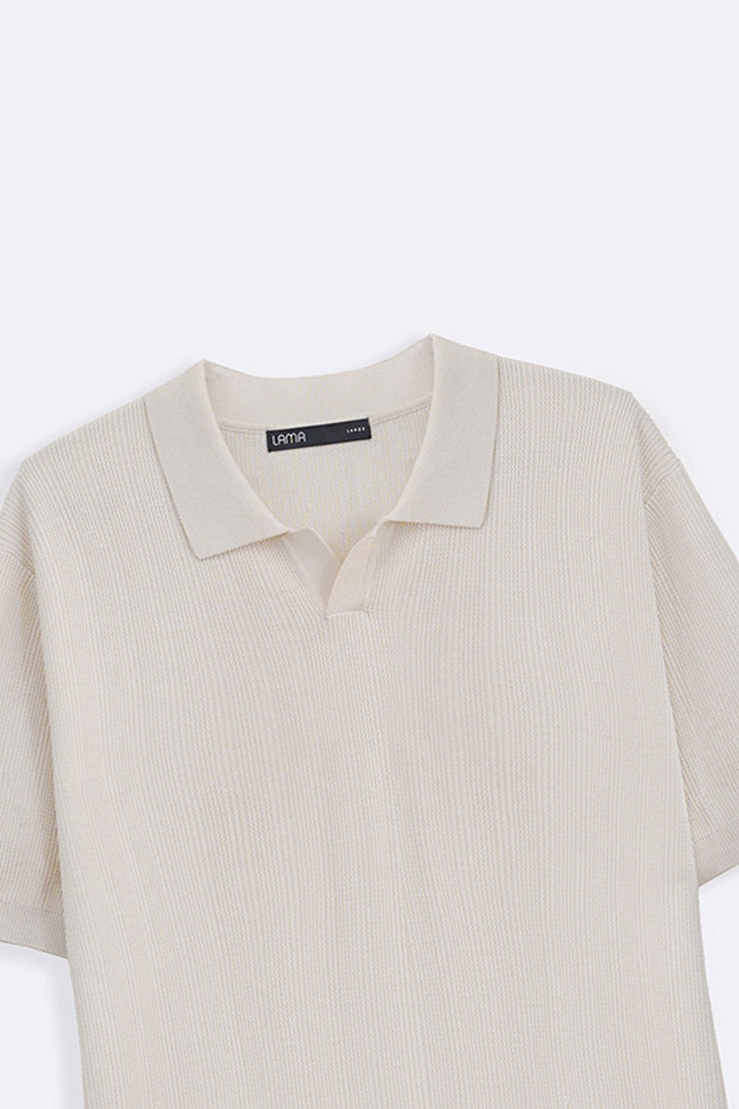 CREAM LUXE KNIT POLO