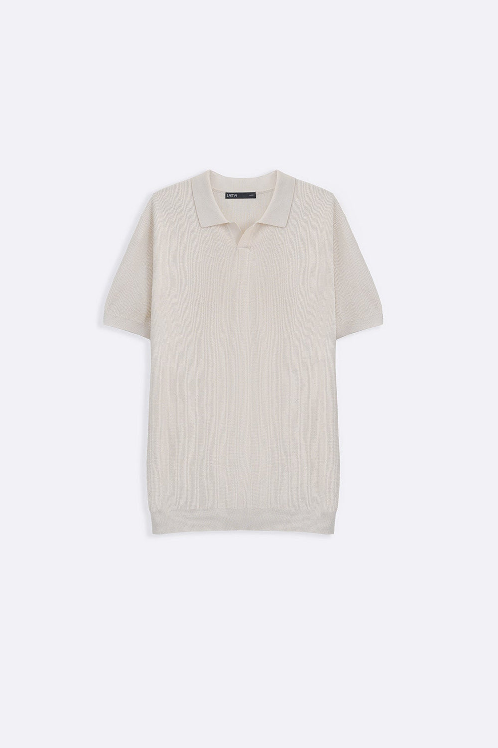 CREAM LUXE KNIT POLO