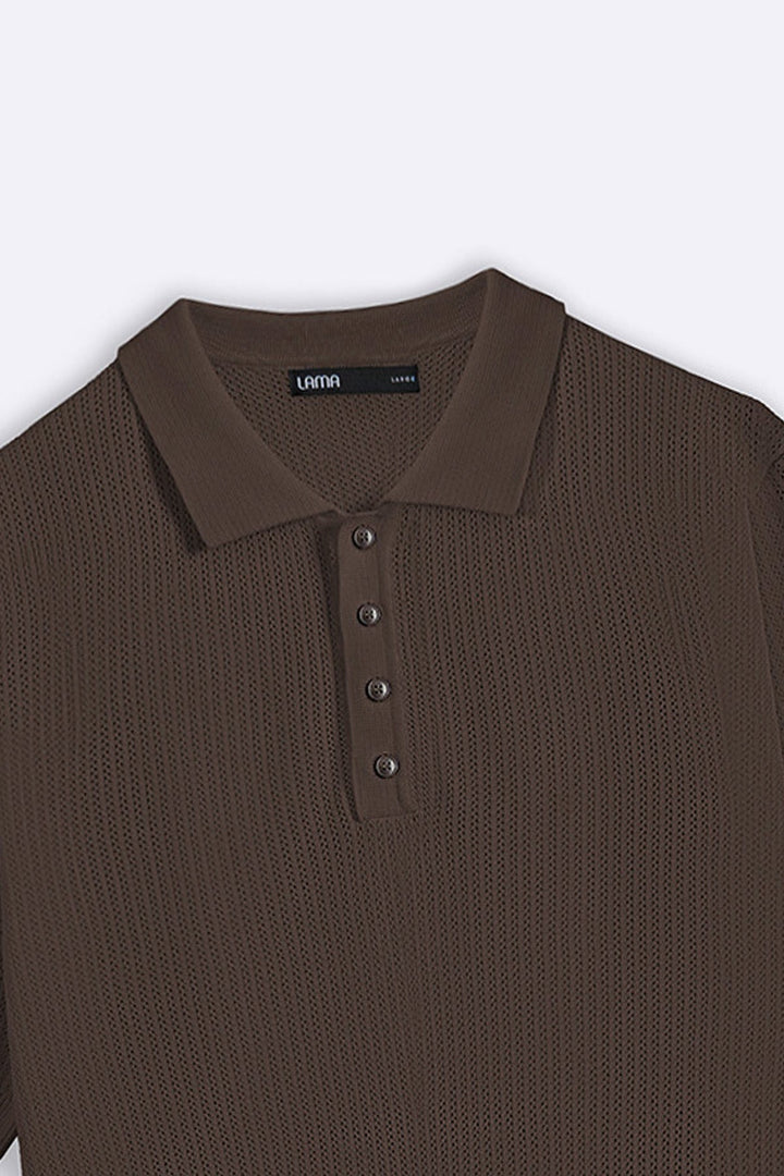 COFFEE TEXTURED POLO