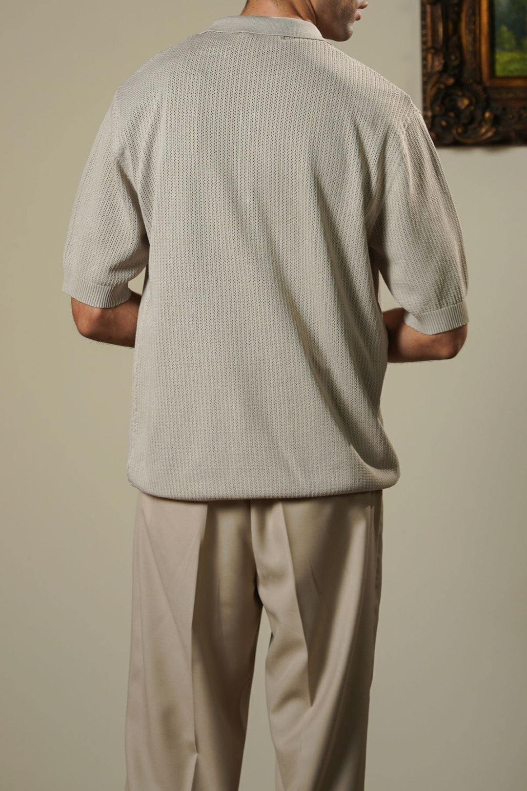 OFF WHITE TEXTURED POLO