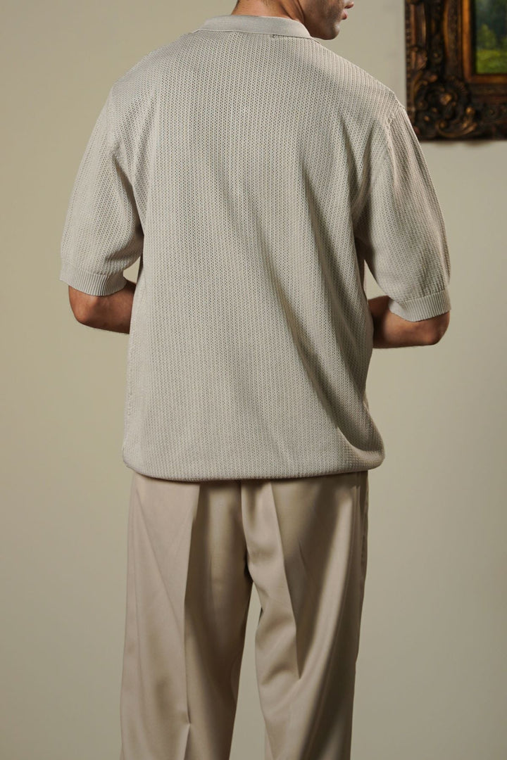 OFF WHITE TEXTURED POLO