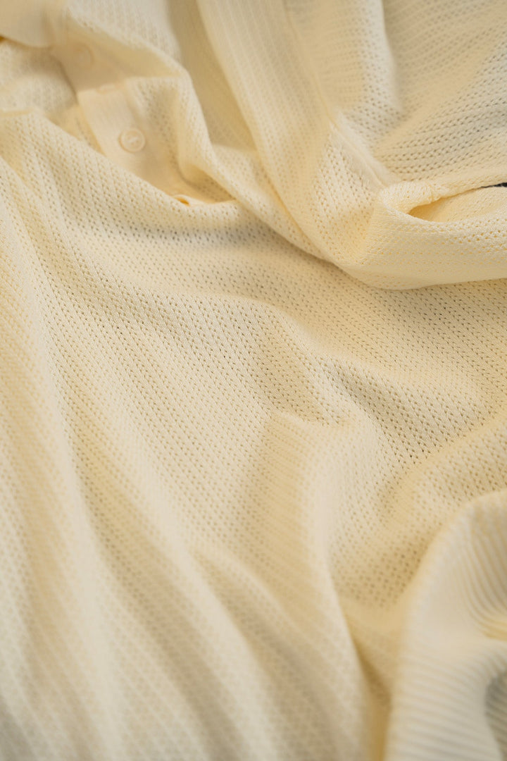 OFF WHITE TEXTURED POLO