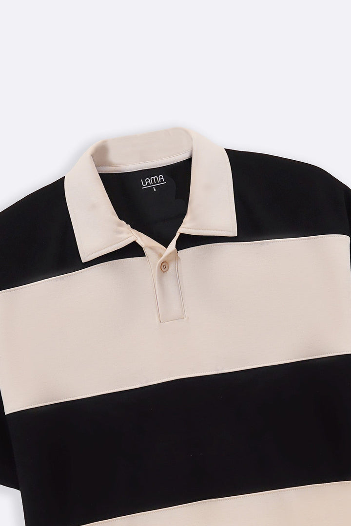 BLACK SOFT RUGBY POLO