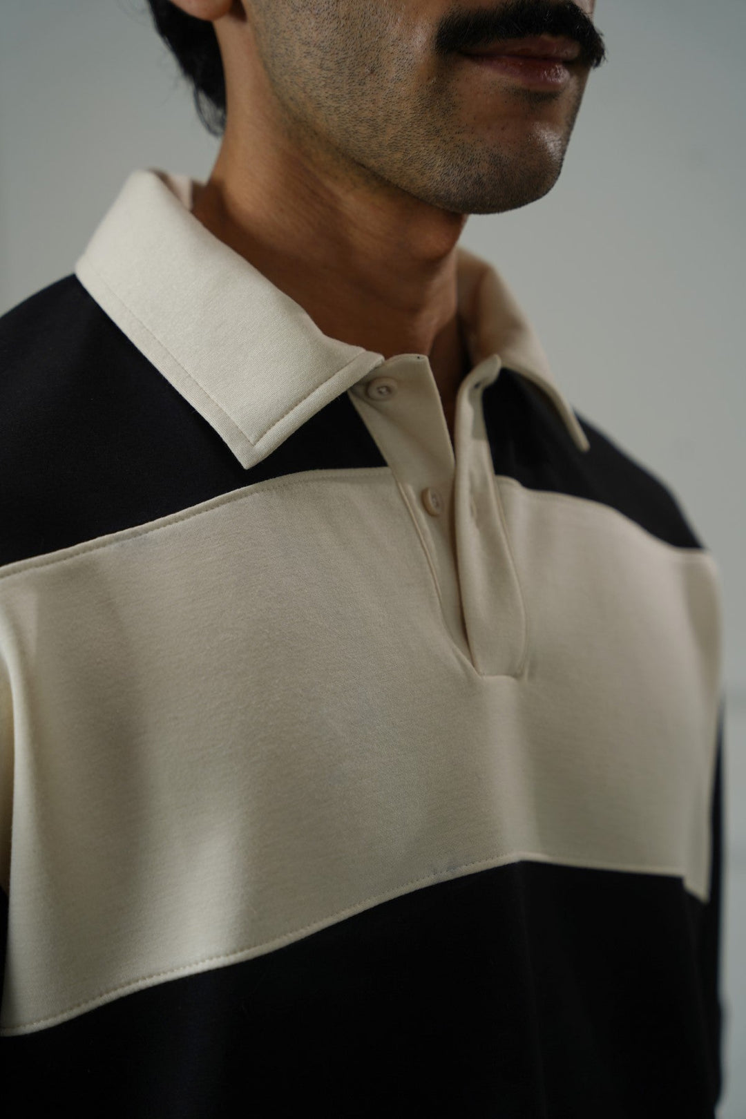 BLACK SOFT RUGBY POLO