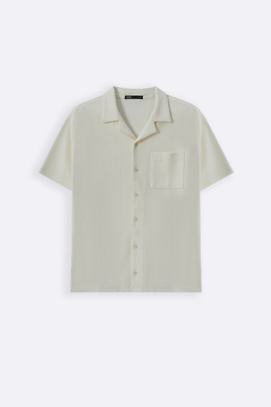CREAM TEXTURED KNITTED SHIRT