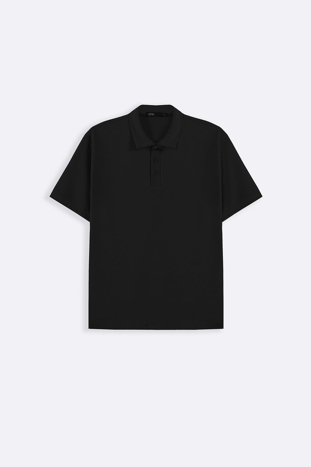 BLACK TENCEL COTTON POLO