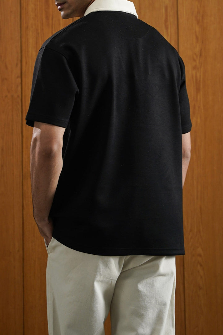 BLACK BACK IN BLACK POLO