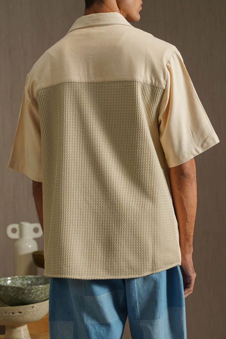 BEIGE ARTISAN WEAVE SHIRT