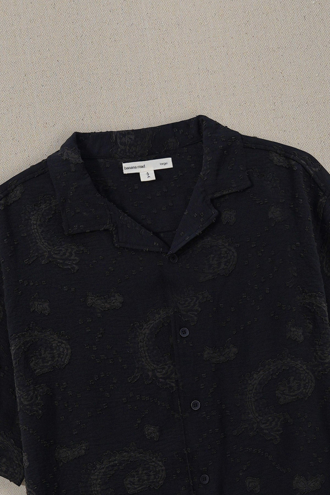 BLACK SHADOW TEXTURED SHIRT