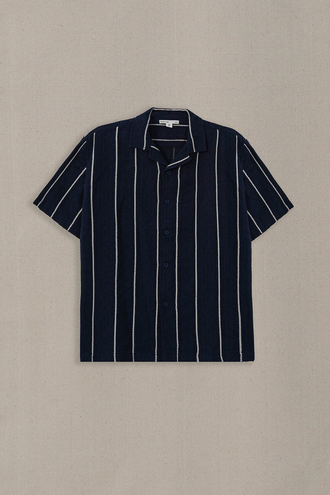 NAVY CONTRAST STRIPE SHIRT