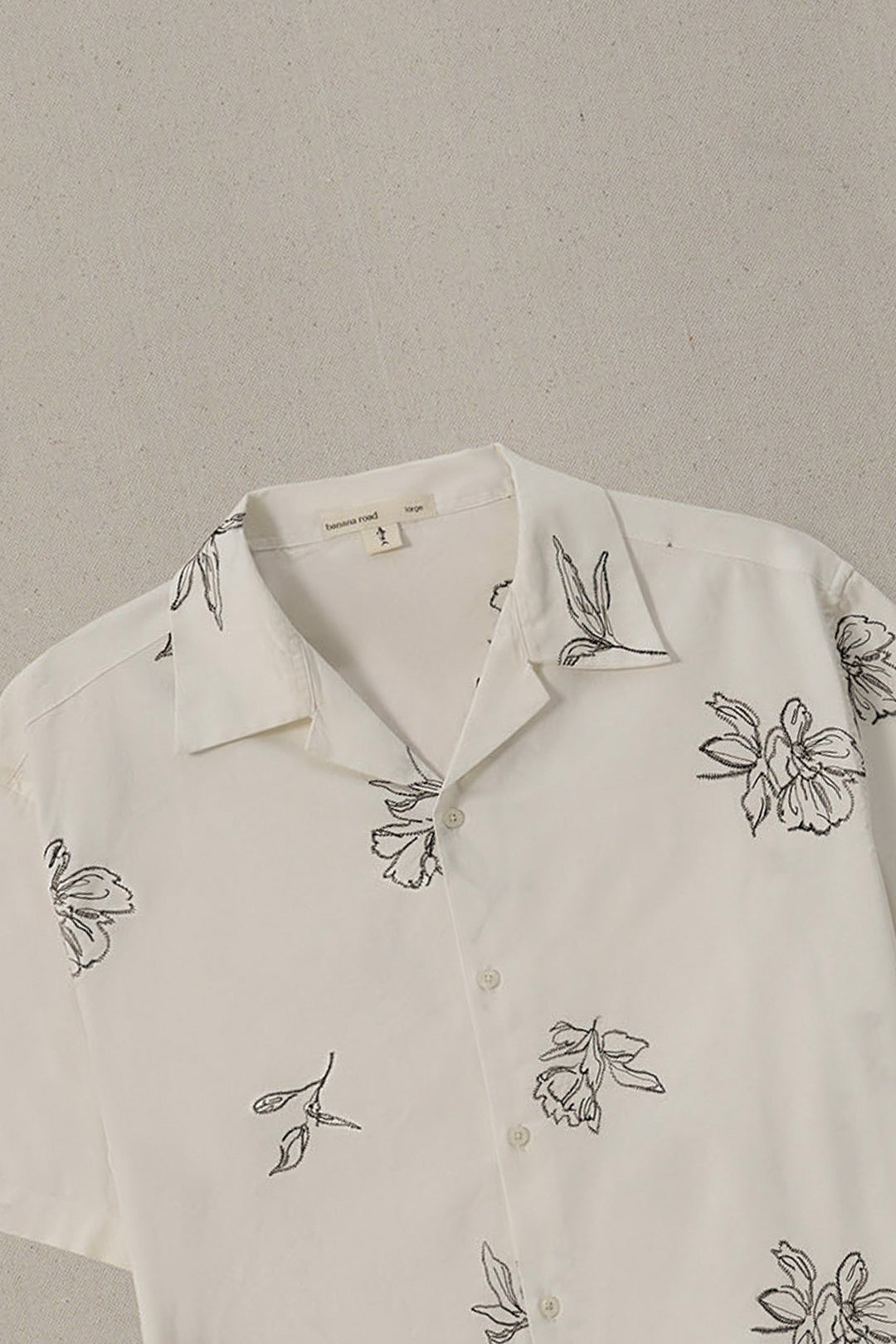 OFF WHITE FLORAL EMBROIDERED SAFARI