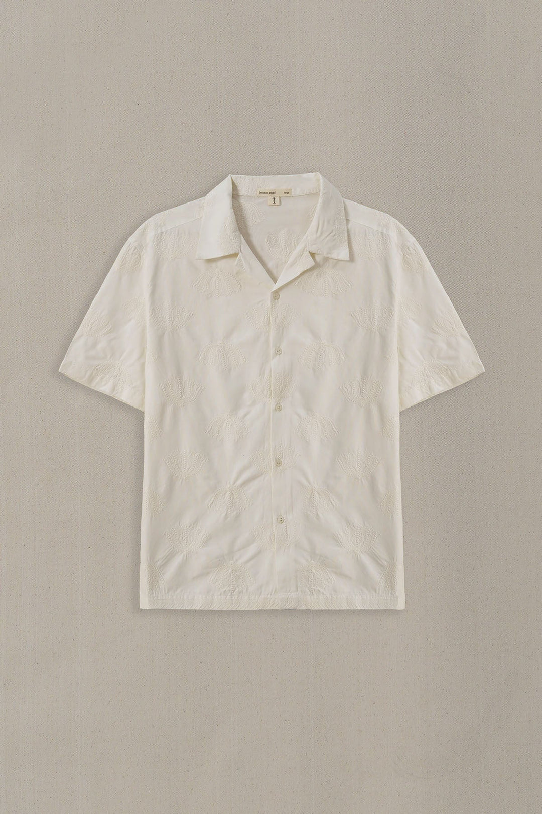 OFF WHITE LOTUS EMBROIDERED SAFARI