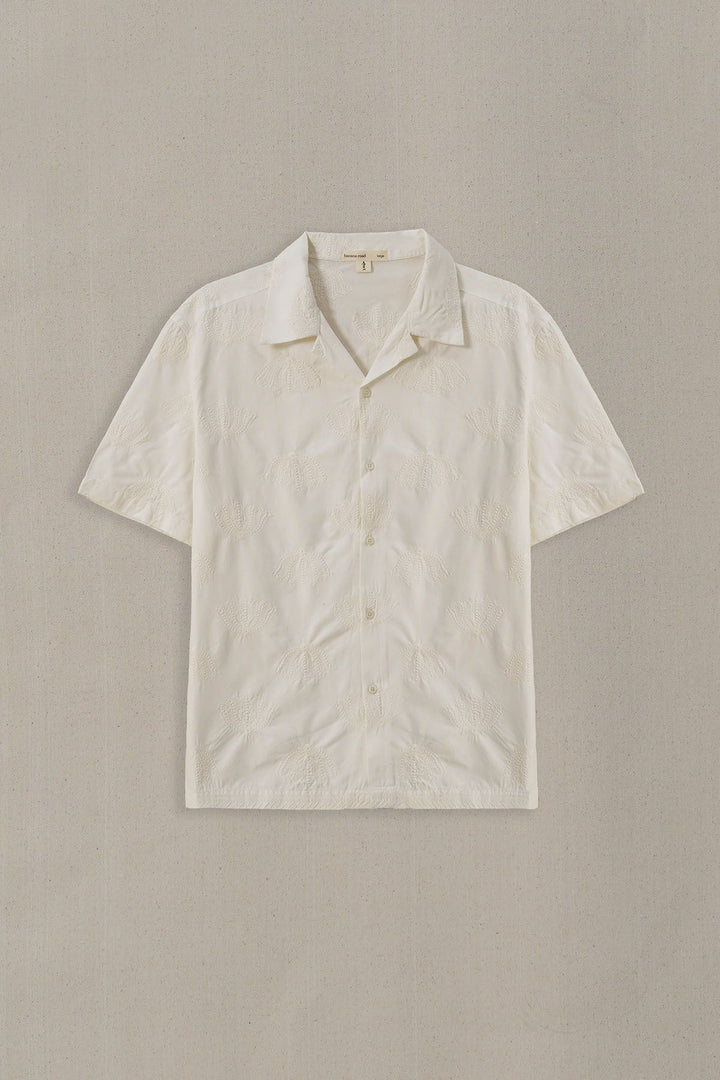OFF WHITE LOTUS EMBROIDERED SAFARI
