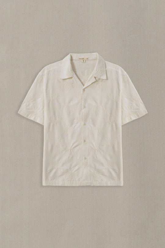 OFF WHITE LOTUS EMBROIDERED SAFARI