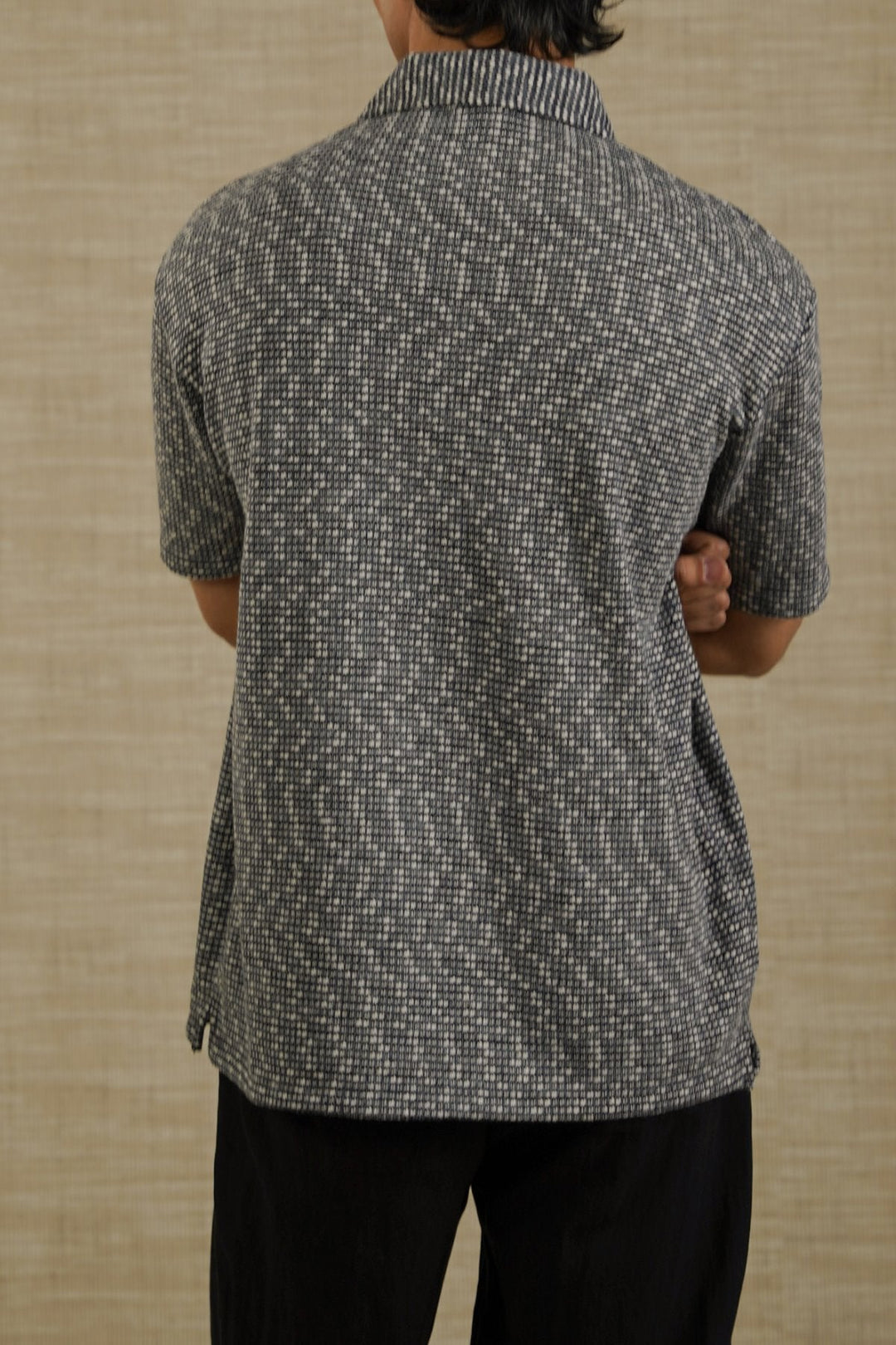GREY LUXE KNIT POLO