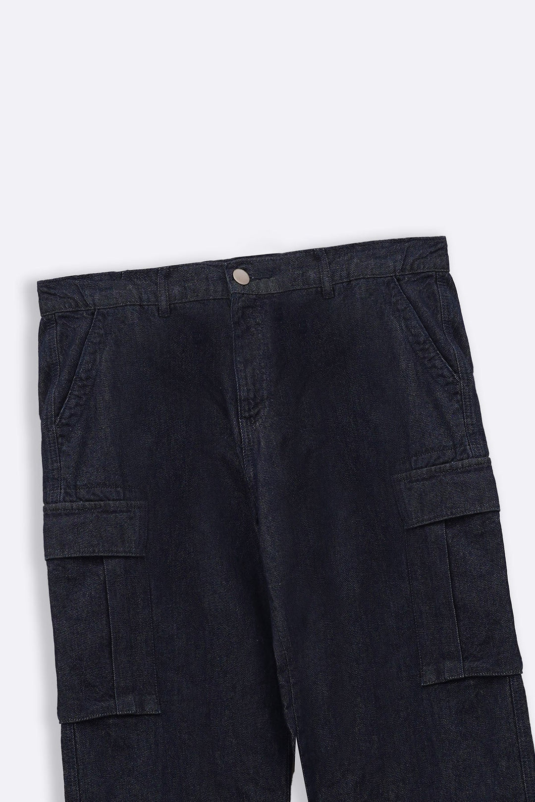 BLUE RELAXED CARGO JEANS