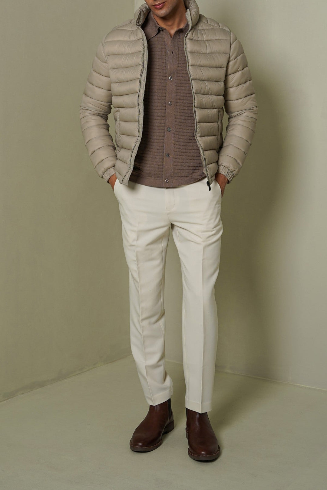 BEIGE REGULAR PUFFER