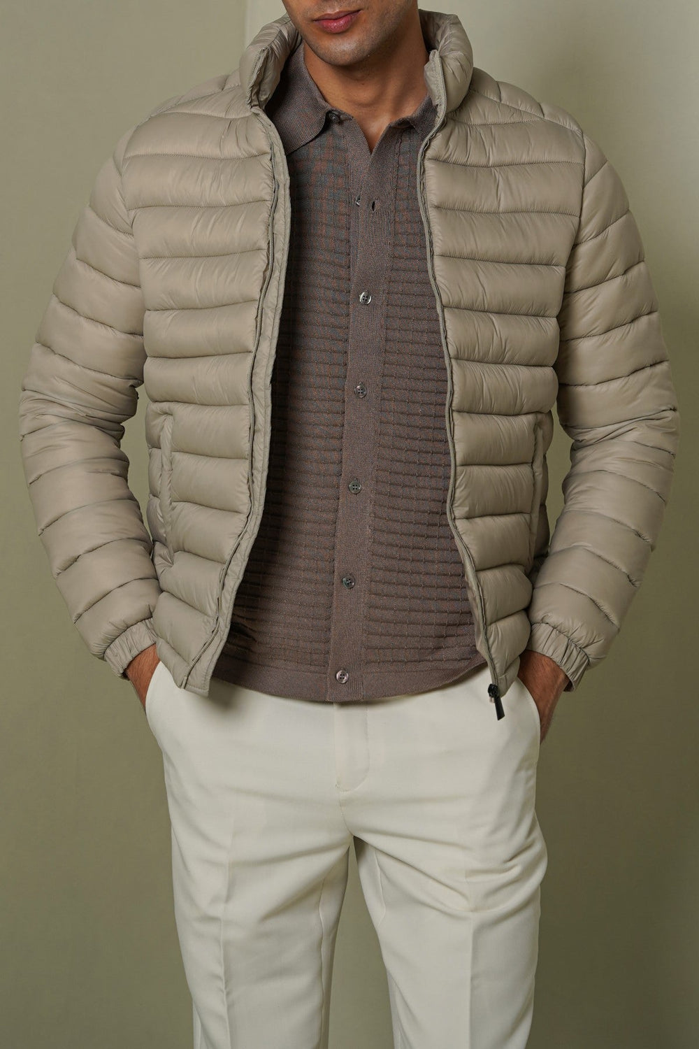 BEIGE REGULAR PUFFER