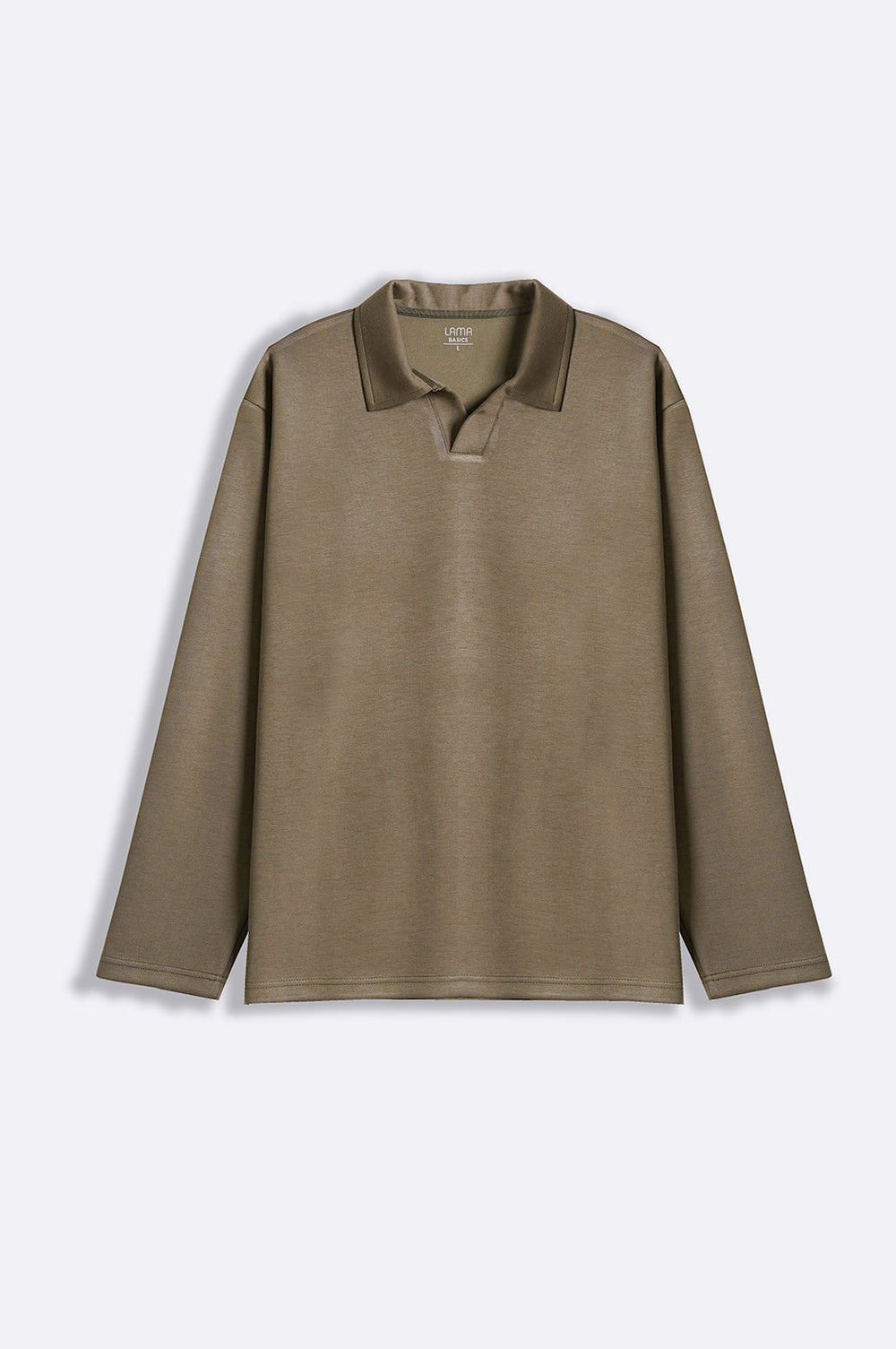 OLIVE LONG SLEEVE POLO