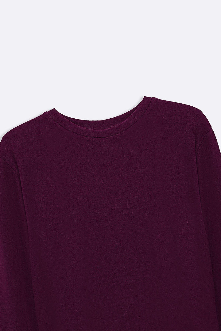 BURGUNDY BASIC SWEATSHIRTS