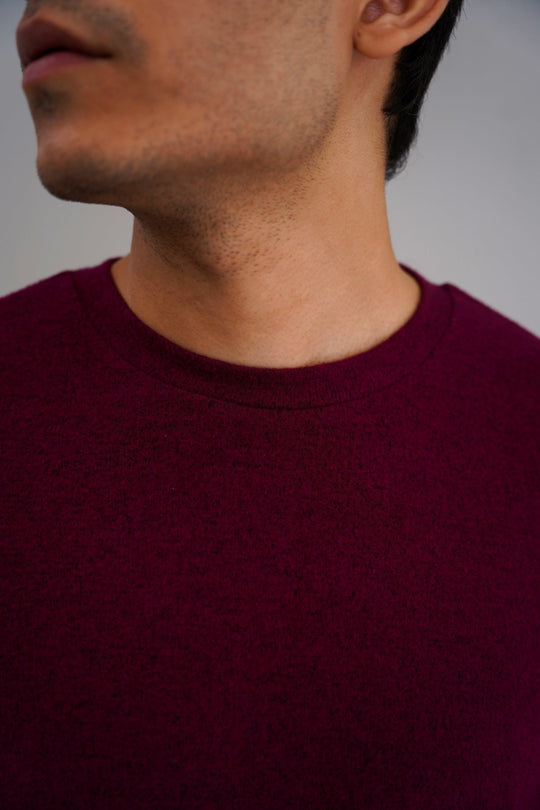 BURGUNDY BASIC SWEATSHIRTS