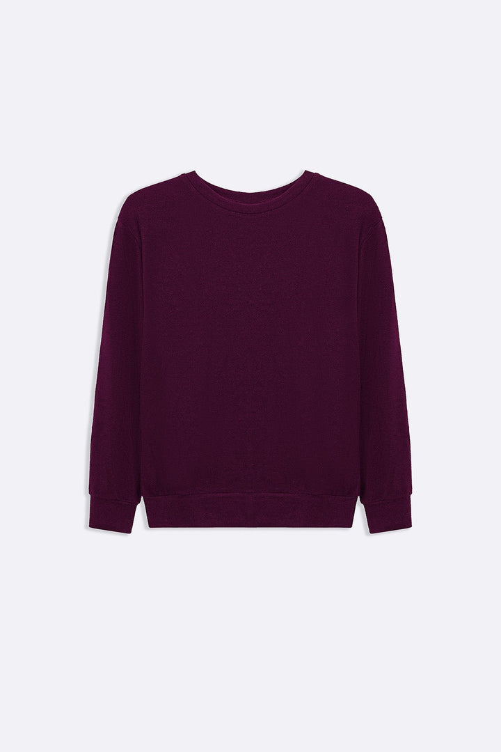BURGUNDY BASIC SWEATSHIRTS