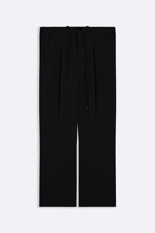 BLACK TAILORED EASY PANTS