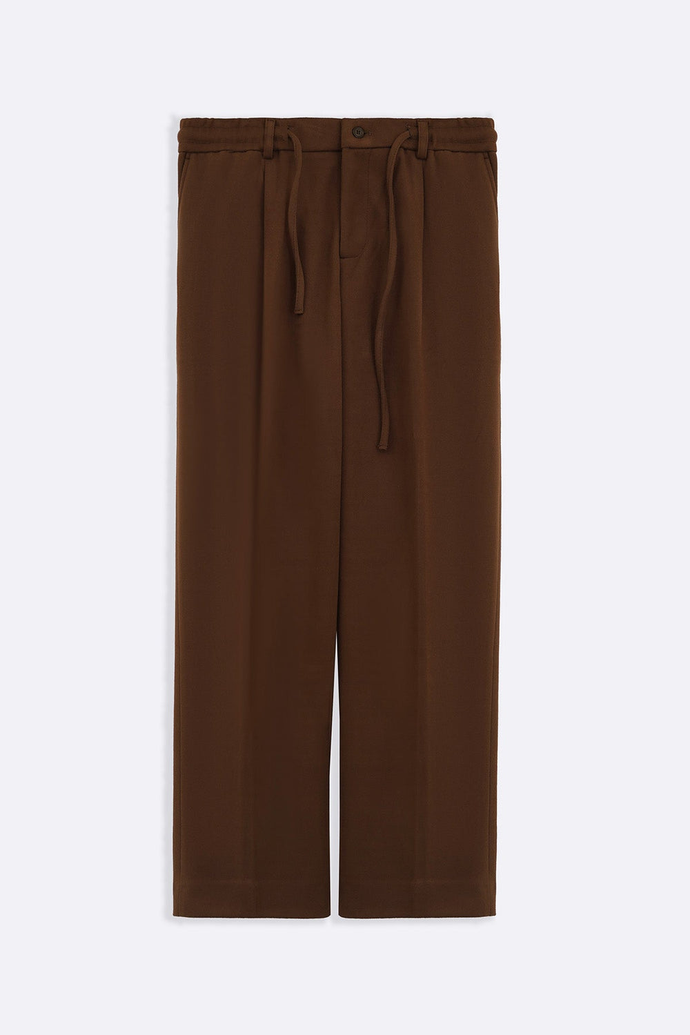 BROWN TAILORED WOOLEN PANTS