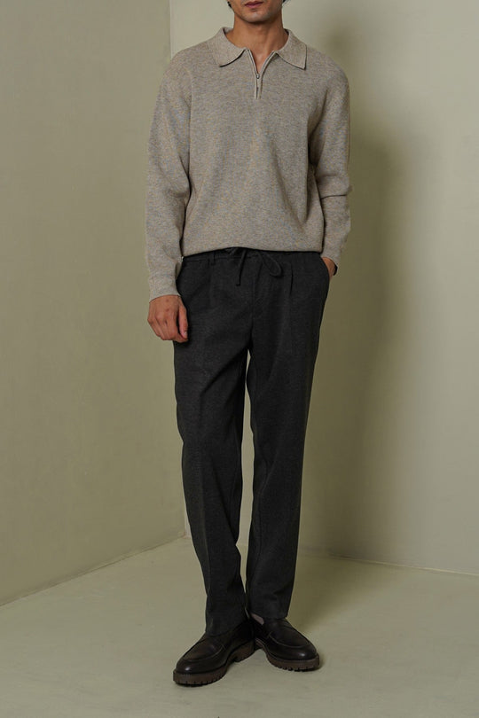 GREY TAILORED WOOLEN PANTS