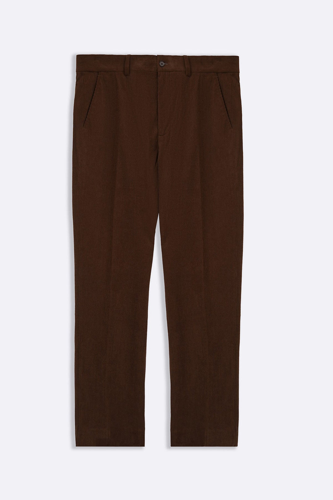 BROWN SLIMFIT CORDUROY PANTS