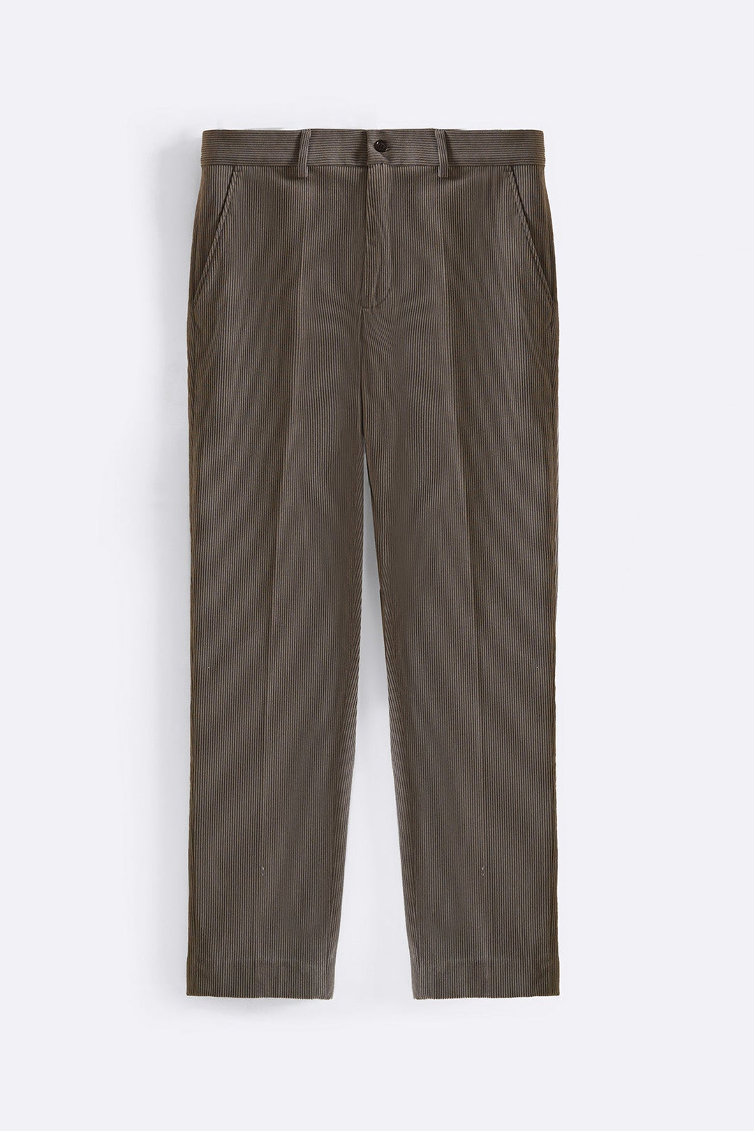 GREY SLIMFIT CORDUROY PANTS