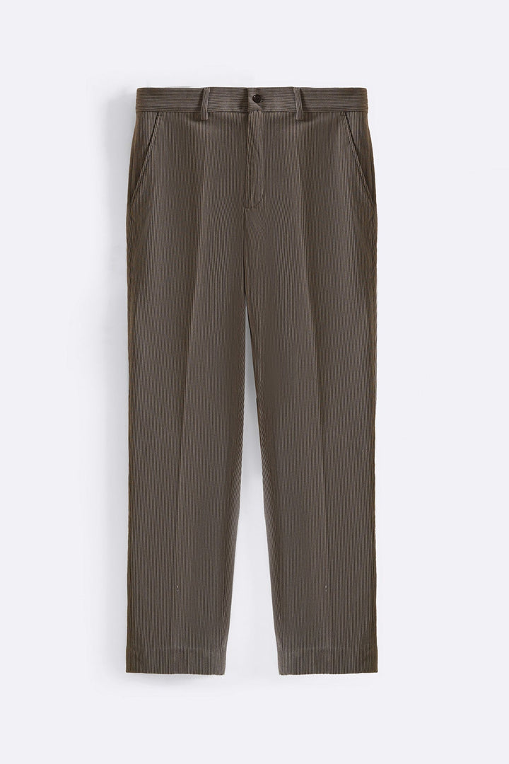 GREY SLIMFIT CORDUROY PANTS