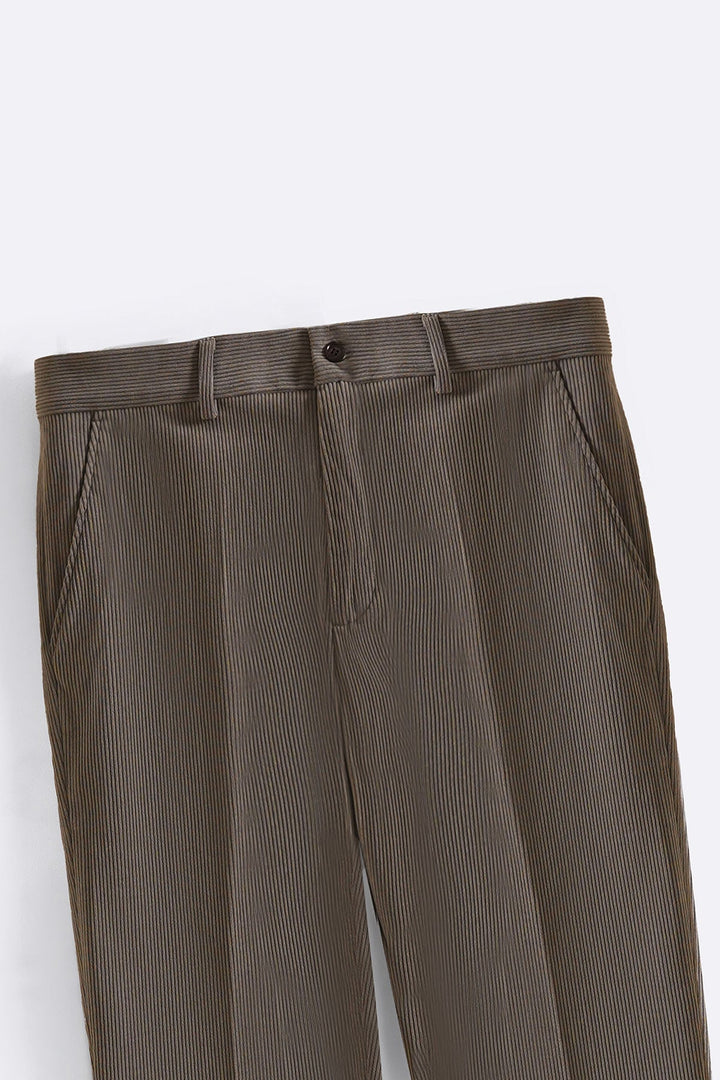 GREY SLIMFIT CORDUROY PANTS