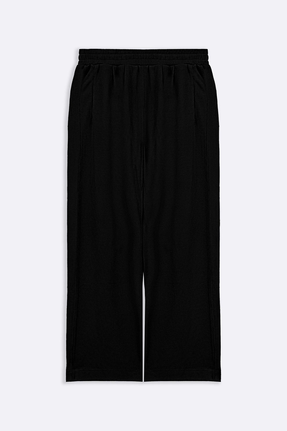 BLACK KNITTED LOOSE PANTS