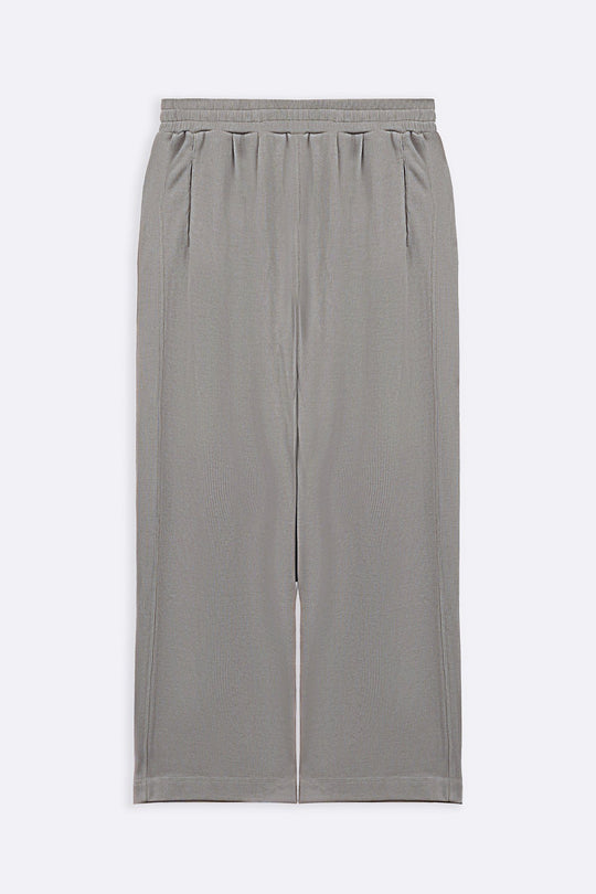 LIGHT GREY KNITTED LOOSE PANTS