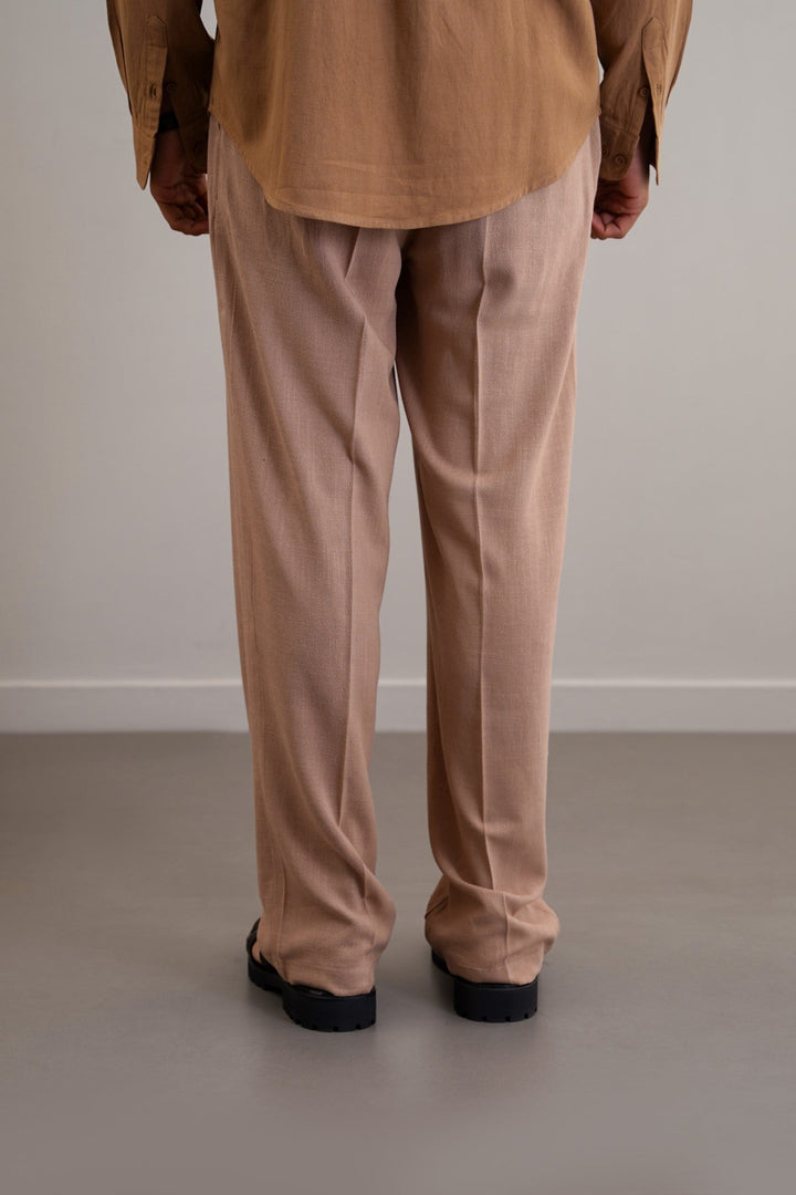 TAUPE HEAVY LINEN PANTS