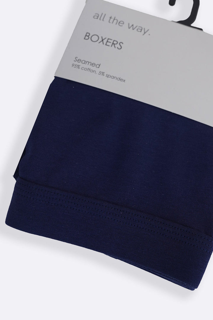 NAVY SEAMLESS BOXERS