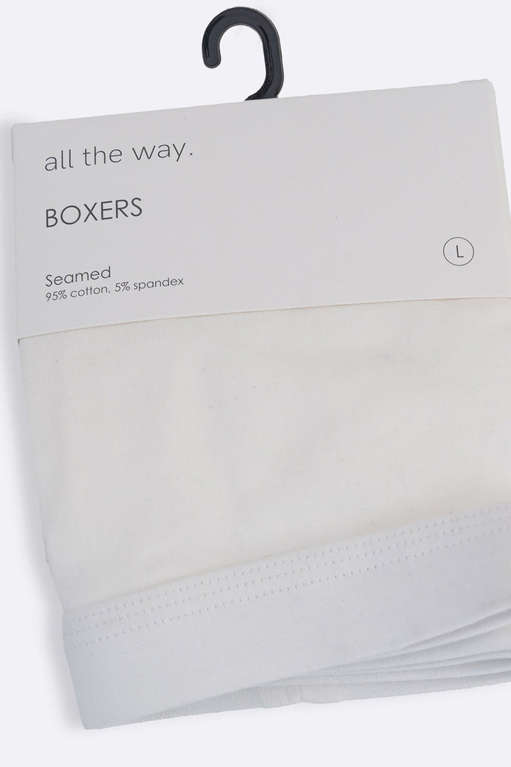 WHITE SEAMLESS BOXERS