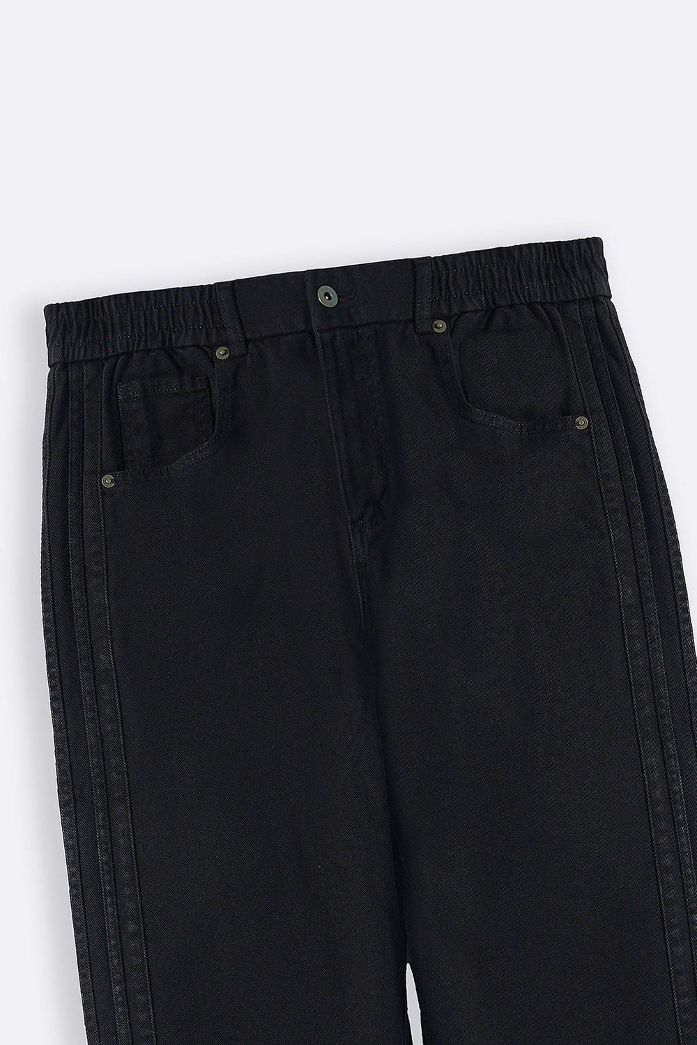 BLACK SPORTY TWILL JEANS