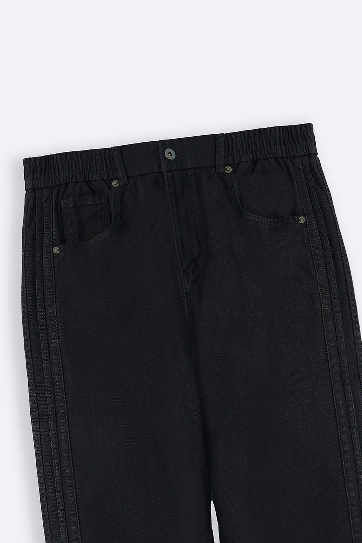 BLACK SPORTY TWILL JEANS