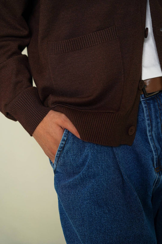 BLUE 3D PLEAT DENIM PANTS