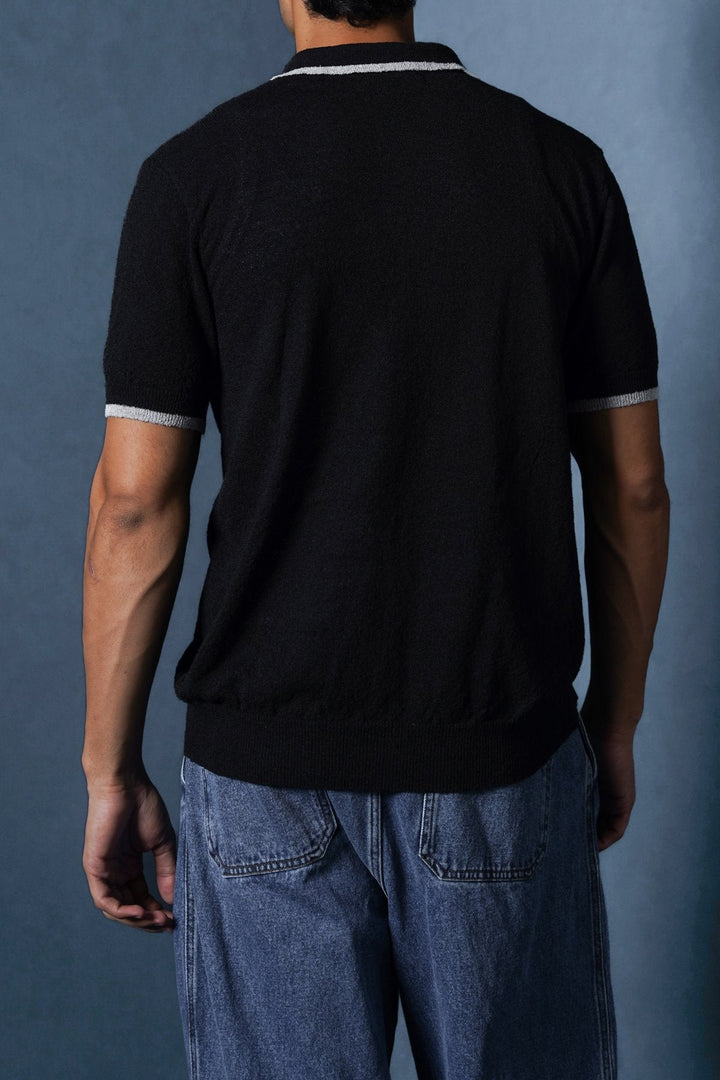 BLACK CLUB POLO CARDIGAN