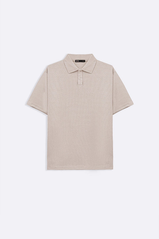 BEIGE MATRIX POLO