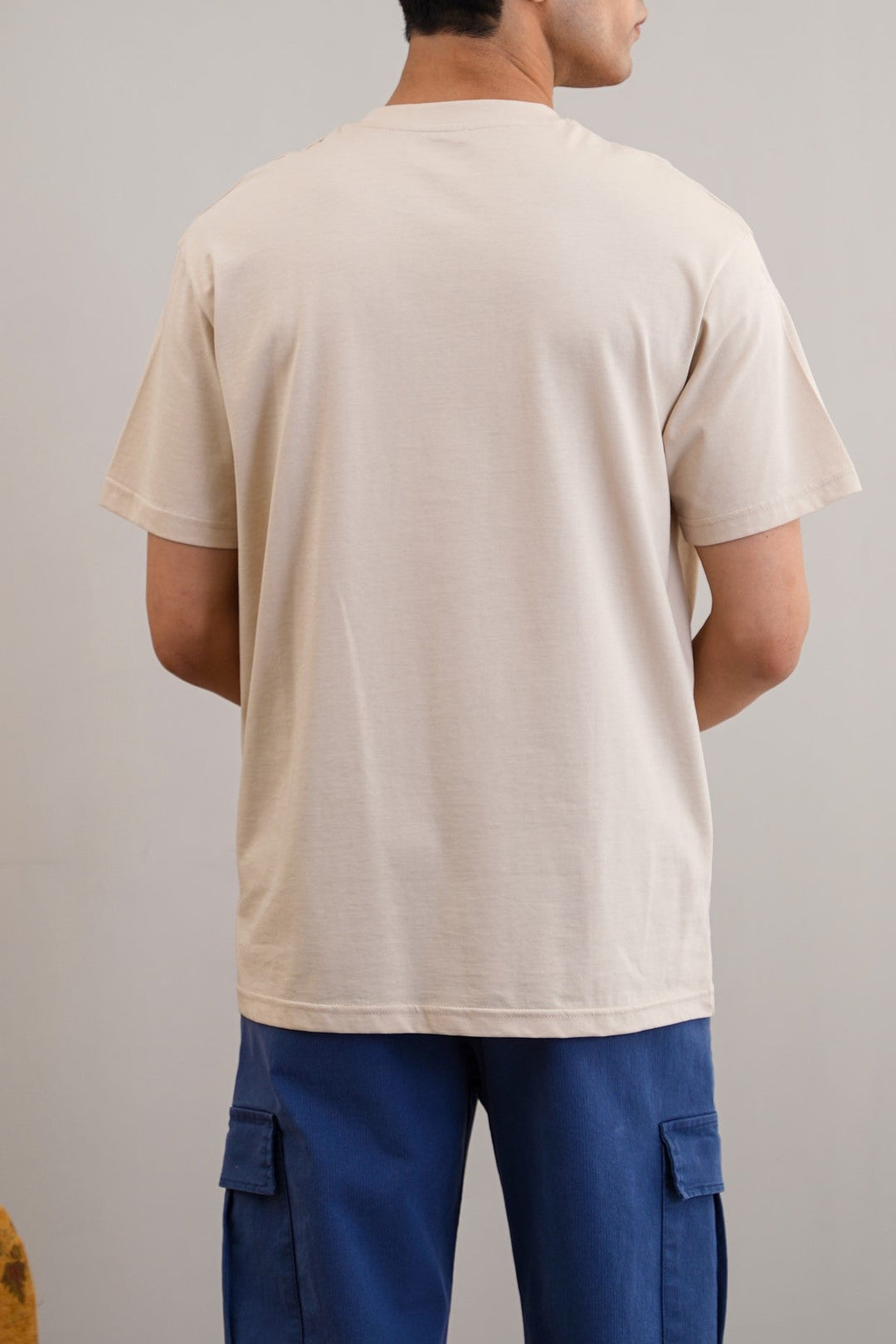 BEIGE CLASSIC COTTON TEE
